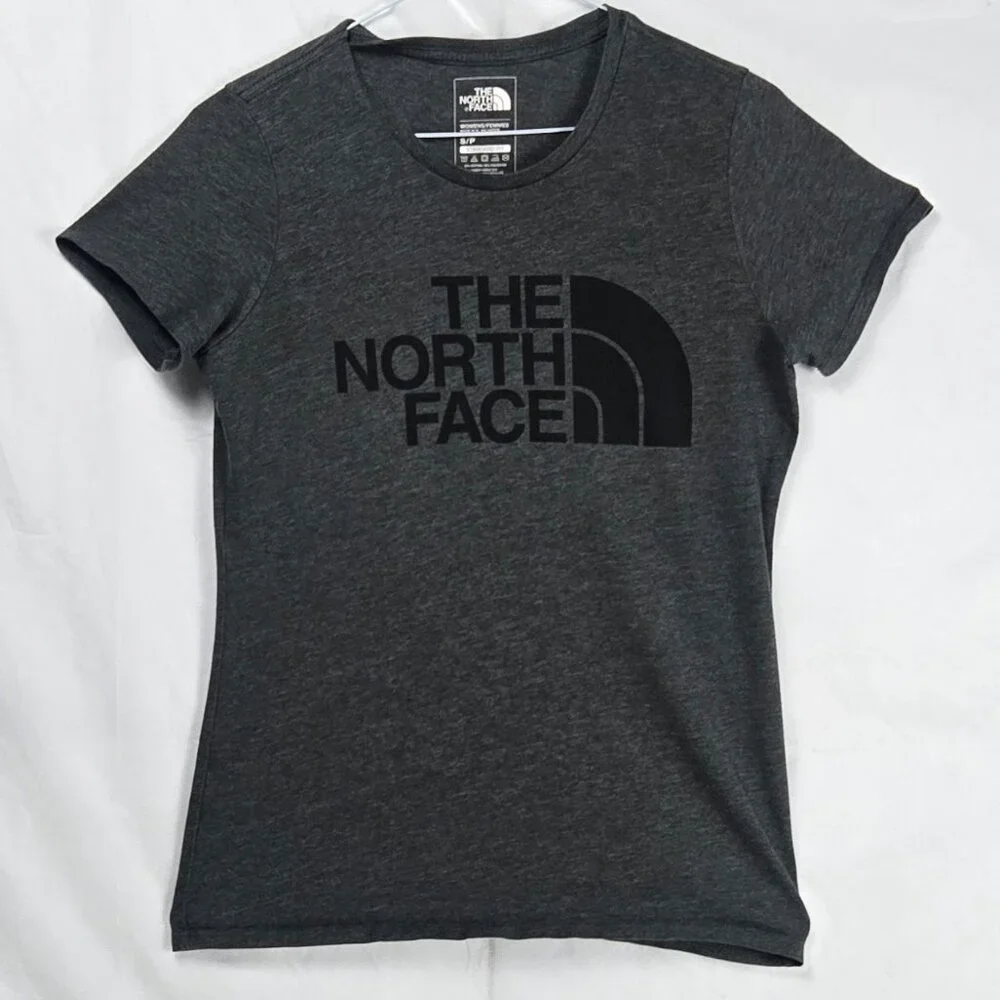 The North Face Womens Grey Logo T Shirt Small Standard Fit Outdoor Casual - Picture 2 of 8